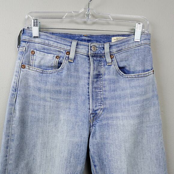 Levi's 501 Jeans Sz 26 Skinny Italian Selvedge Denim Heart Break High Light Wash - Picture 6 of 16